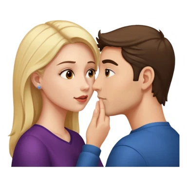 homme qui parle à l'oreille de la femme sticker