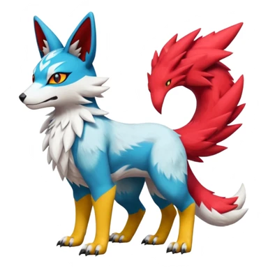 Trico-Zeraora-Renamon-Sergal-Litten-Zangoose-fusion sticker