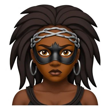 Dark Women in a slave mask  sticker