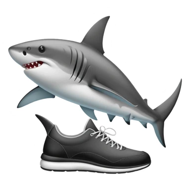 Tiburón con zapatos sticker