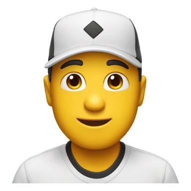 Emoji enojado con gorra sticker