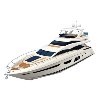 sea ray 500 yacht facing to the left on white background sticker