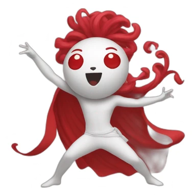 cathulu color red dancing sticker