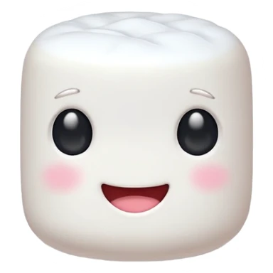 White marshmallow food sticker