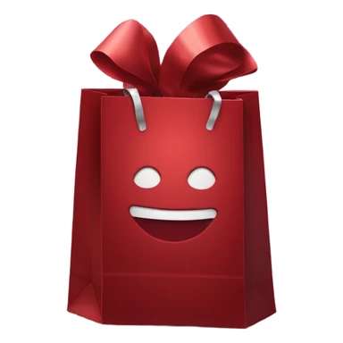 Dark red gift bag sticker