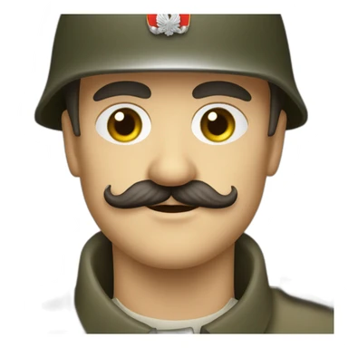 Soldat allemand petite moustache  sticker