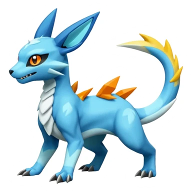 Glaceon-Salandit-Electrike-Zeraora-Fakémon-hybrid-creature (full body)  sticker
