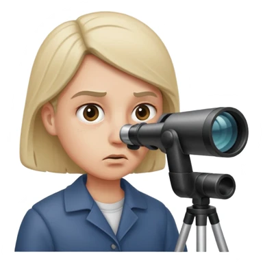 Jealousy - fear of losing someone's affection to a rival - looking through telescope sticker