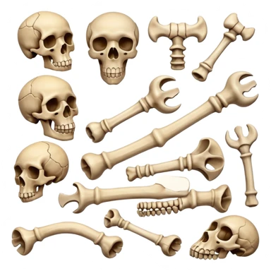 types of bones sticker