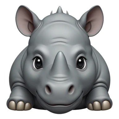 cinematic-noble-baby-rhinoceros-portrait-emoji,slate-grey-hide--poised-and-regal,-with-a-massive,-powerful-build-and-a-thick,-deep-set-soulful-piercing-eyes,-simplified-yet-sharp-and-sophisticated-features,-highly-detailed,-large-black-eyes sticker