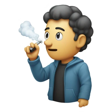 a person vaping sticker