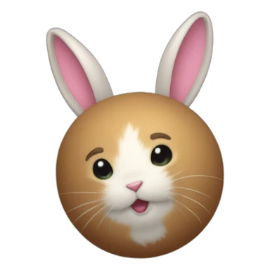 super bunny ball sticker