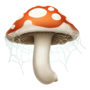 mushroom and spiderwebs  sticker