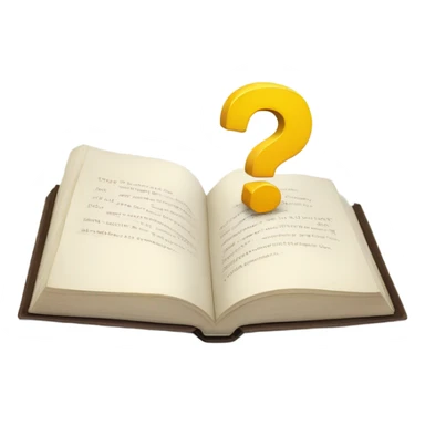 book with questionmark sticker