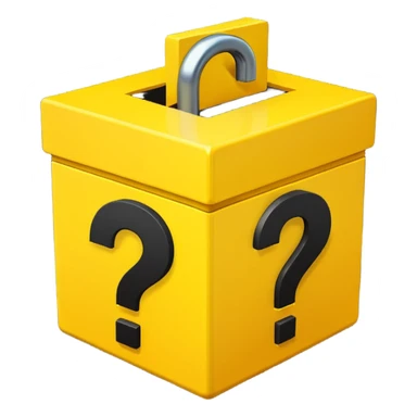 сгенерируй смайл loot box в стили классических смайлов с вопросиком  sticker