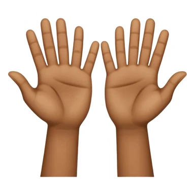 dos manos hacia arriba y en medio un 6 y un 7 sticker