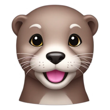 Otter pink sticker