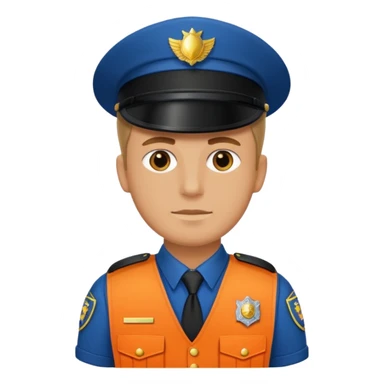 an officer with I.C.E on his vest sticker