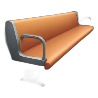 Empty train seat with coat lie on it sticker