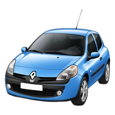 car Renault clio 3 blue sticker