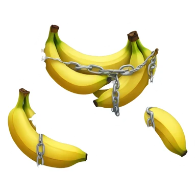 Bananas wrapped in a chain sticker