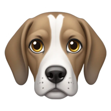 Beagle mixed breed dog with Mastiff, gray coat, gray eyes sticker