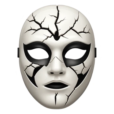 Máscara rachada sticker