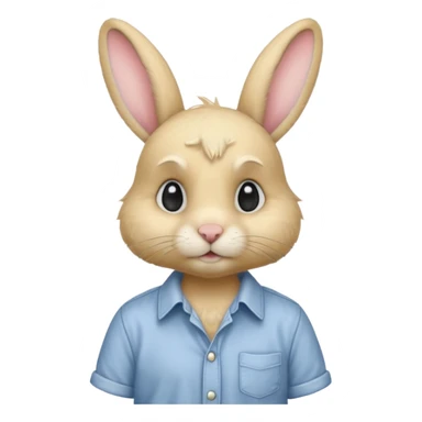 blonde rabbit with shirt sticker