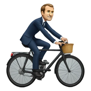 Macron fait du vélo  sticker