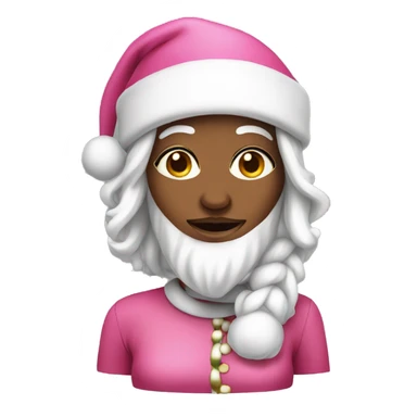 pink santa woman sticker