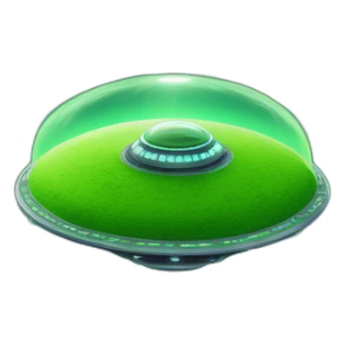 ufo landing on green jungle earth sticker