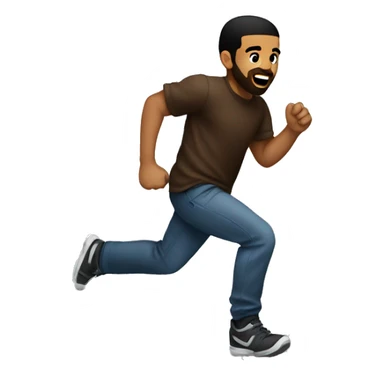 Drake running after kid sticker