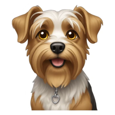 yorkshire dog wearing google sticker