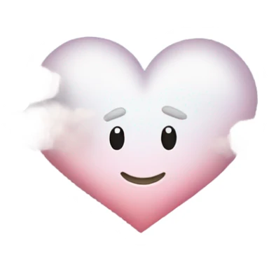 Heart in clouds sticker