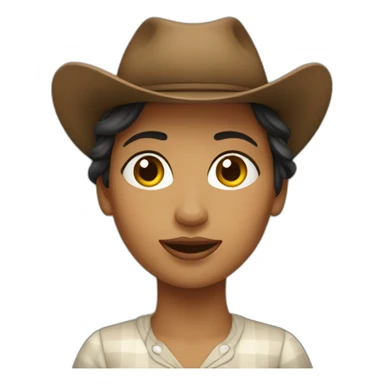 femme sur une vache  sticker