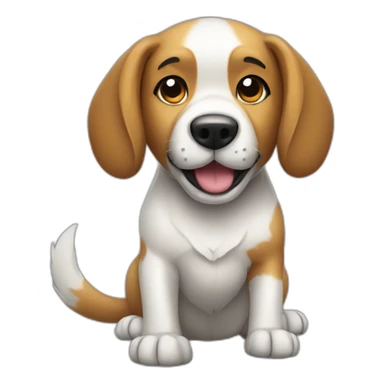 Dog playing volleyball  sticker