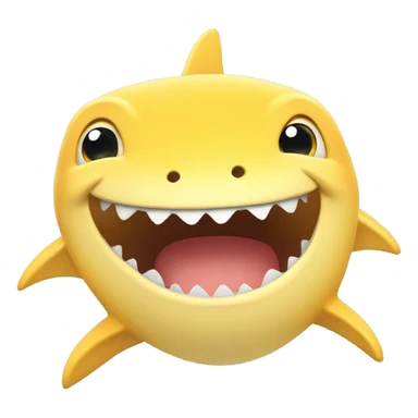Cute smiling yellow shark sticker