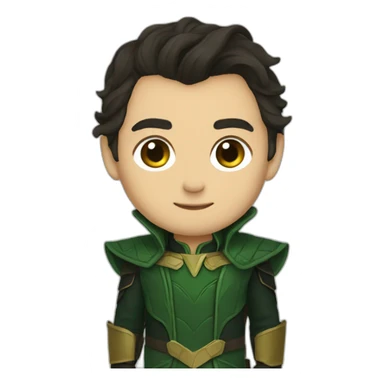 Loki with TVA outfit  sticker