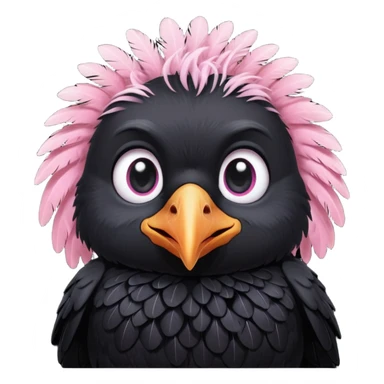 really cute adorable baby crow sticker