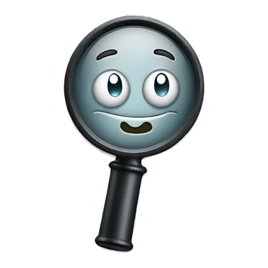 an emoji with a magnifying glass looking for something and thinking sticker