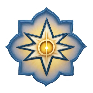 create an emoji that represents the Bahá'í Faith, similar to the religious symbols for Christianity (✝️), Judaism (✡️), and Islam (☪️). The Bahá'í symbol should feature a nine-pointed star, which is a key symbol in the Bahá'í Faith sticker