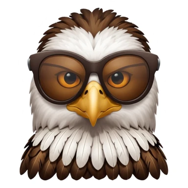 Eagle with sunglasses  sticker