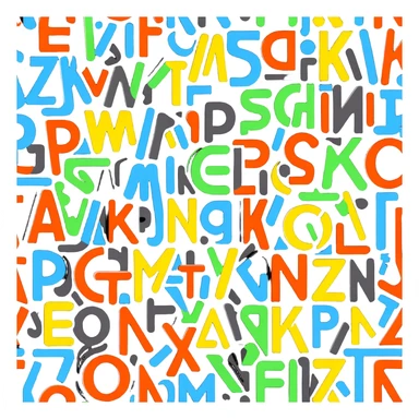 Colorful Russian alphabet letters sticker