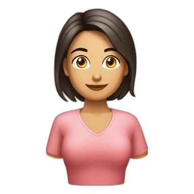 Chica linda morena con cara de asombro sticker