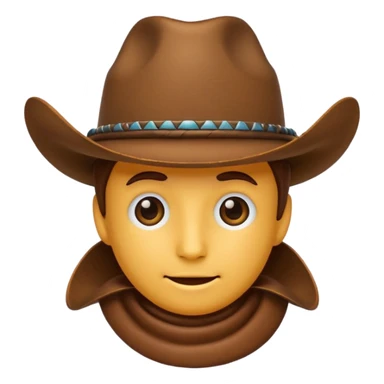 Cowboy hat  emoji style sticker