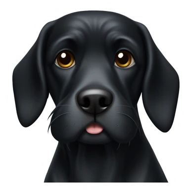 Zwergshnauzer black dog sticker