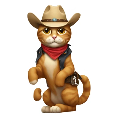cowboy cat riding a horse  sticker