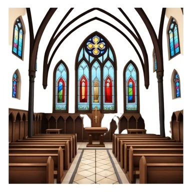 interior of a church sticker