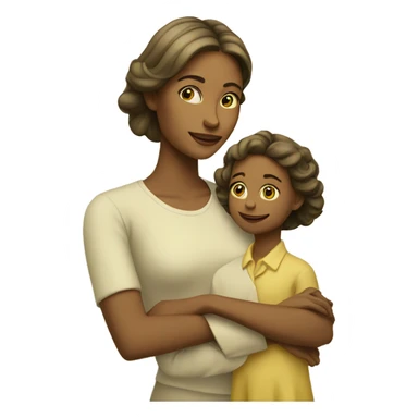 mother and daughter yellow sticker