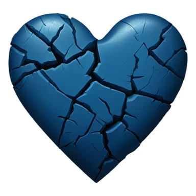 dark blue broken heart  sticker